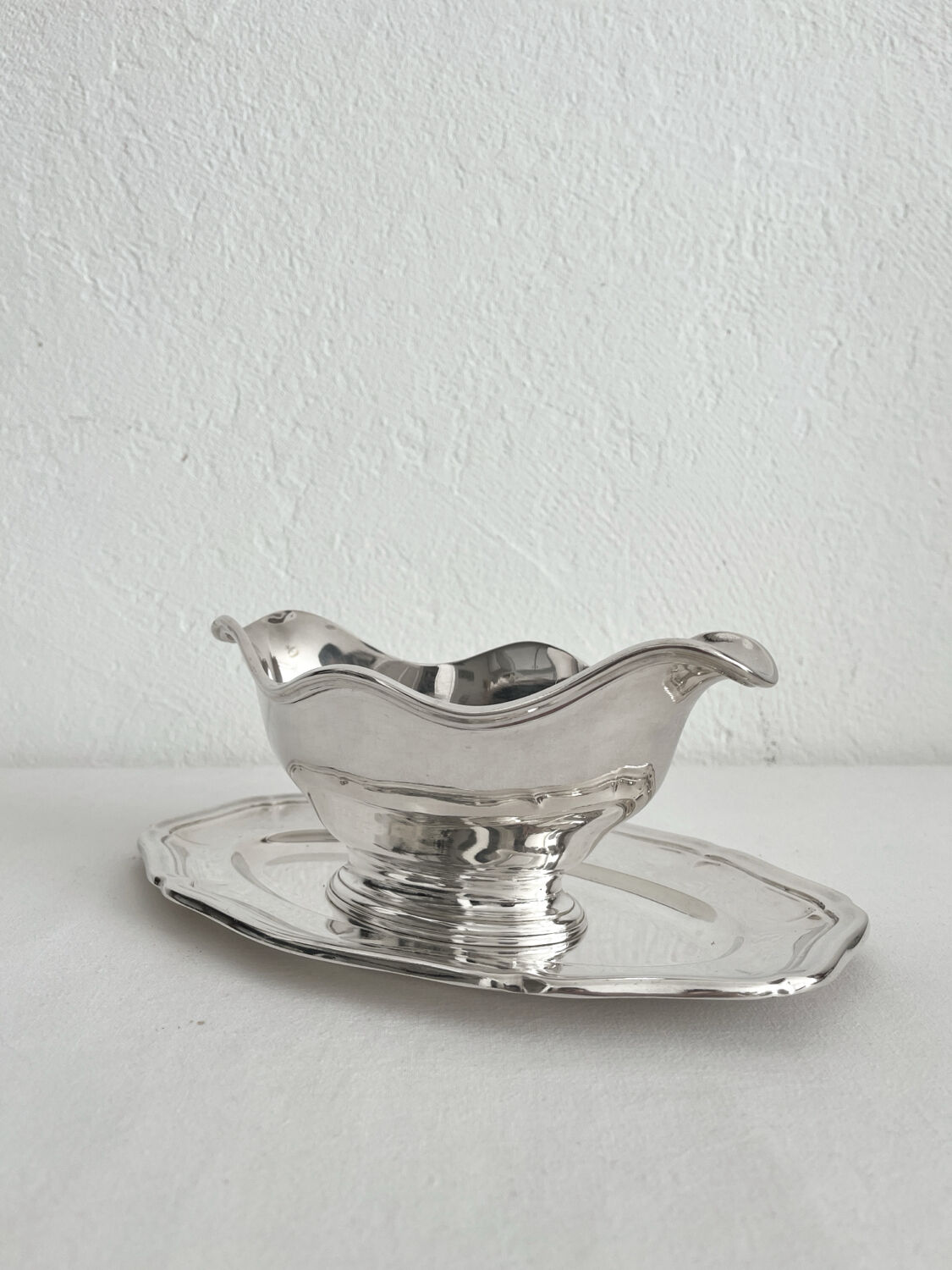 Ercuis silver-plated metal gravy boat