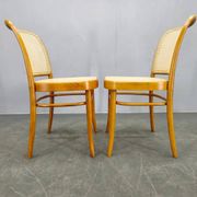 Ensemble de 4 Chaises en Bois Cintré No. 811 après Hoffmann, années 1990