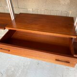 Modular system library Scandinavian teak Roche Bobois 70s