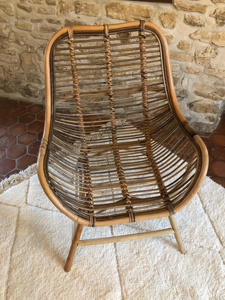 Rattan armchair
