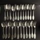 Box of 12 Alfenide table spoons and 12 table forks for Christofle
