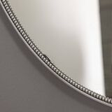 Vintage 70s wall mirror chrome metal Italian design