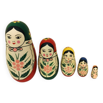 Traditional Russian Matryoshka dolls restyled series of 5