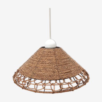 Vintage suspension in braided rattan