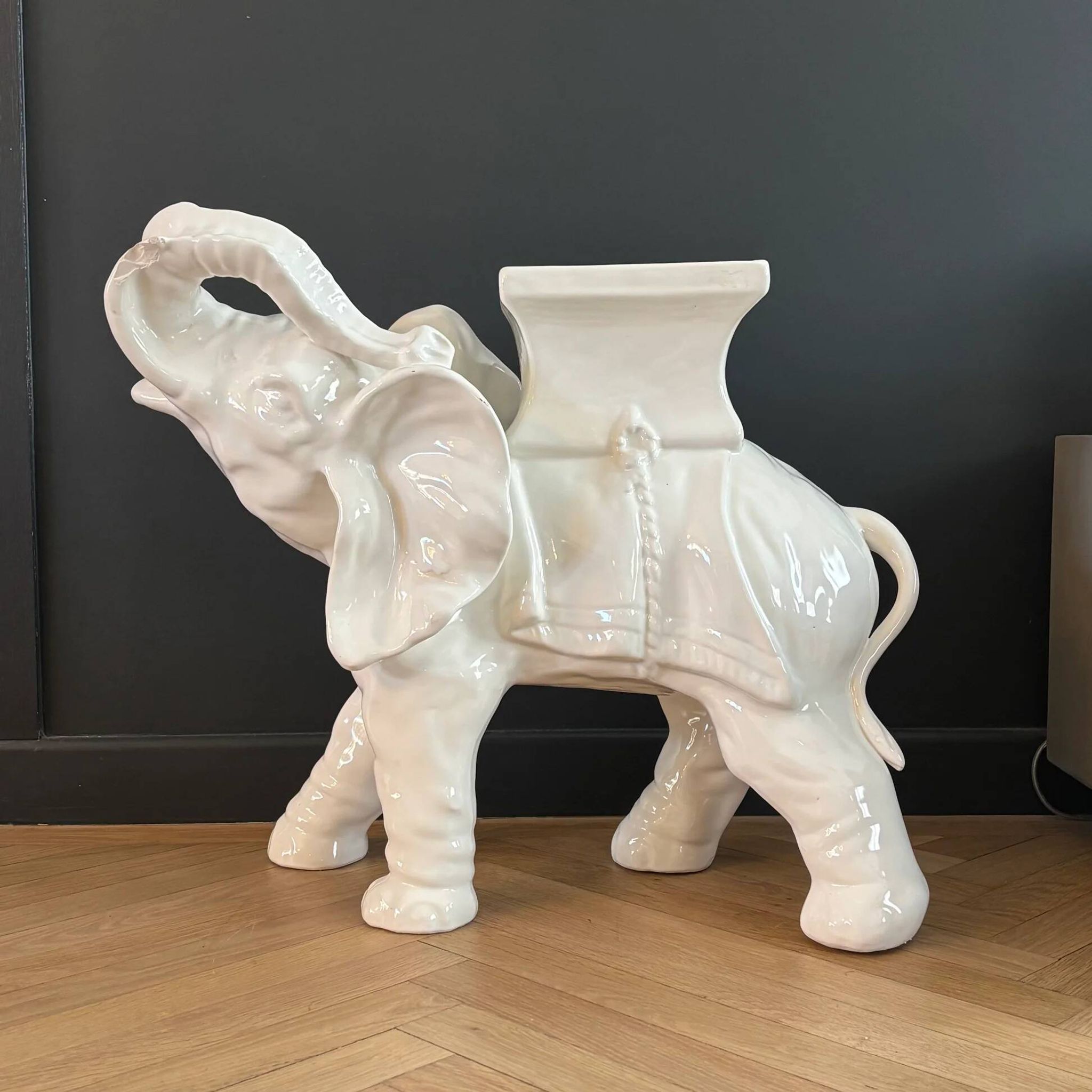 Elephant cache-pot in ceramic - Ref 1339
