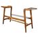 ULUV Mid-century wooden plant stand with glass shelf, Czechoslovakia, 1960s