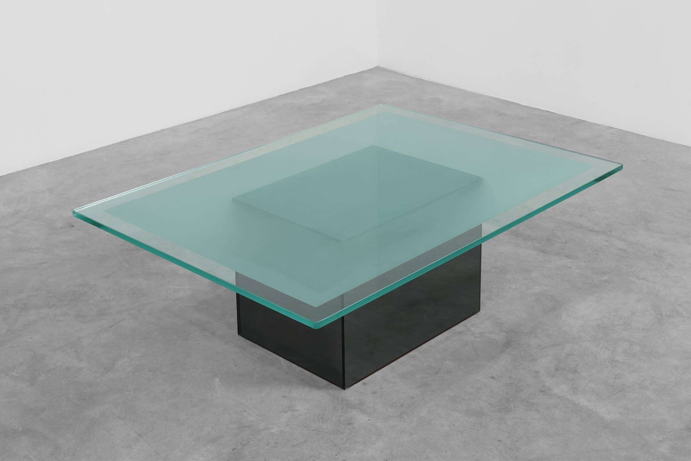 Italian Mirror and Glass Coffee Table by Nanda Vigo for Acerbis, 1971