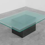 Italian Mirror and Glass Coffee Table by Nanda Vigo for Acerbis, 1971