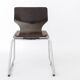 Flötotto Pagwood Chair with Fabric Seat, German Vintage Plywood Chair 1970s