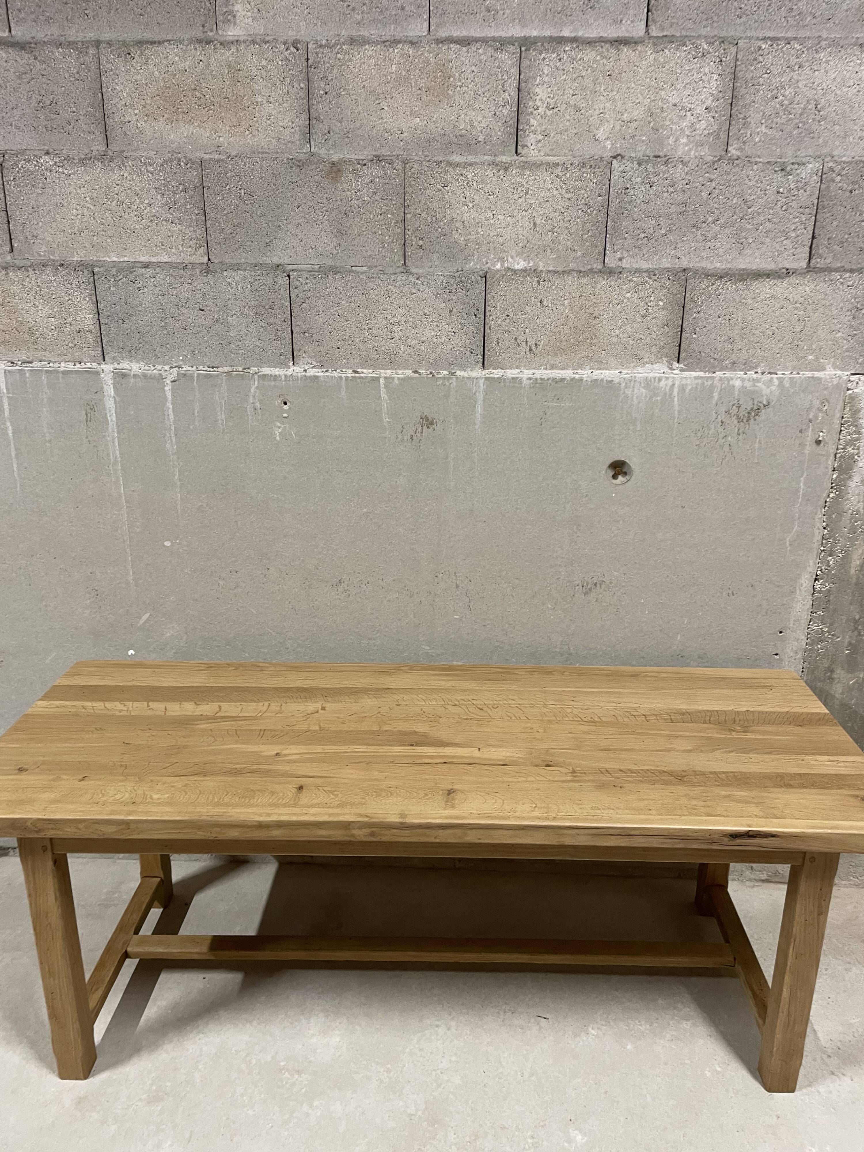 Large solid wood farmhouse table – country style