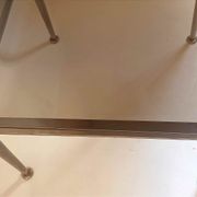 Steel coffee table and tempered glass 70s