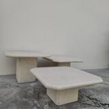 Set of 3 nesting wooden coffee tables, 1970s design