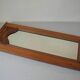 Antique mirror in beveled glass with carved wooden frame, 58 cm, retro decor