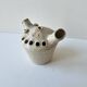 Zoomorphic flower pick in cream-colored glazed stoneware - les argonautes