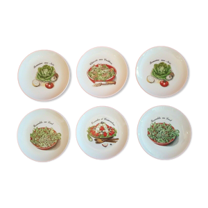 Set de 6 petites assiettes à salade