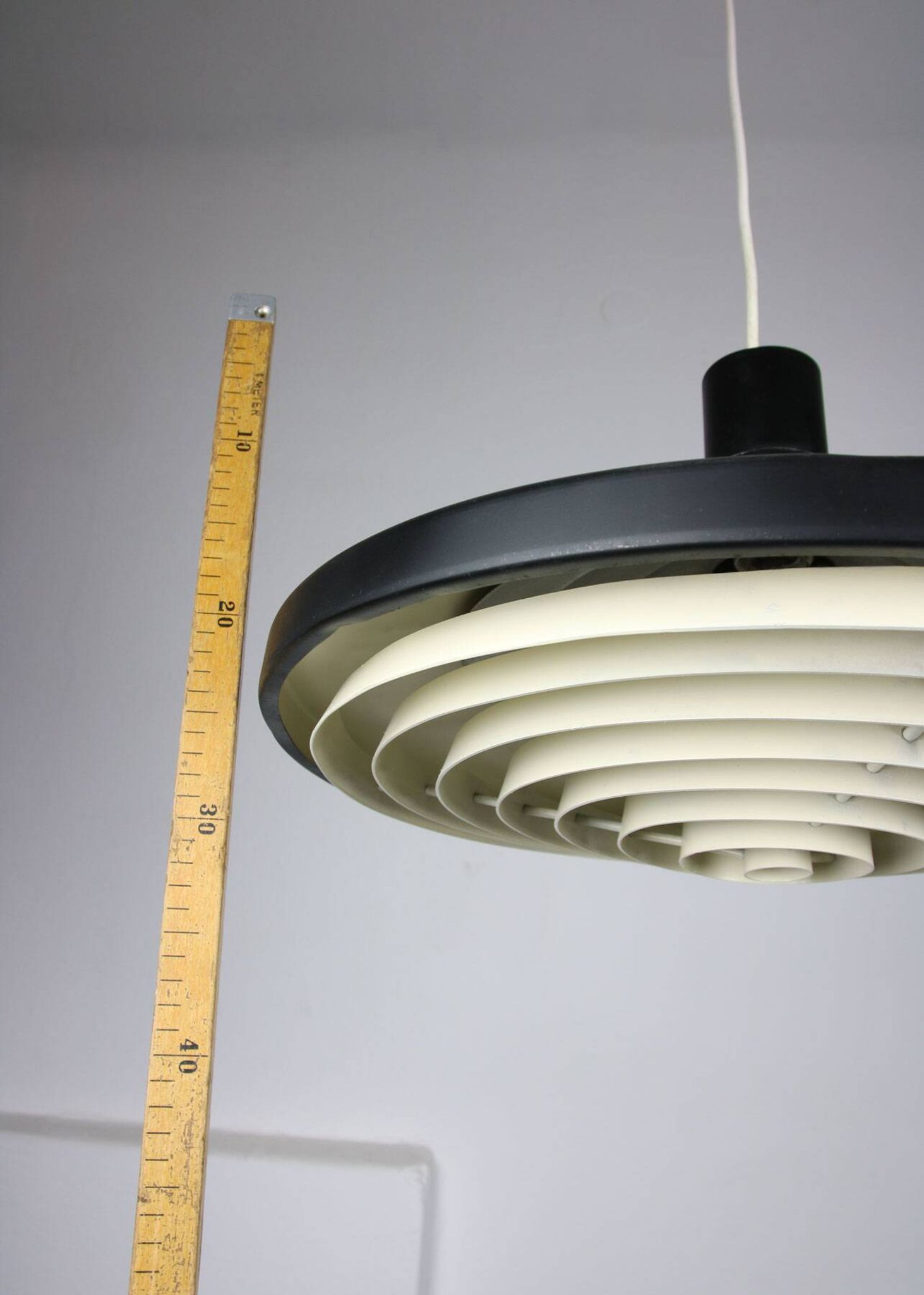 Suspension noire industrielle mid-century, danemark, 1960s