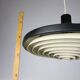 Mid-century industrial danish black pendant lamp, 1960s