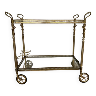Brass serving trolley