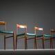 Chaises de salle à manger en similicuir vert botanique, années 1970, lot de 4