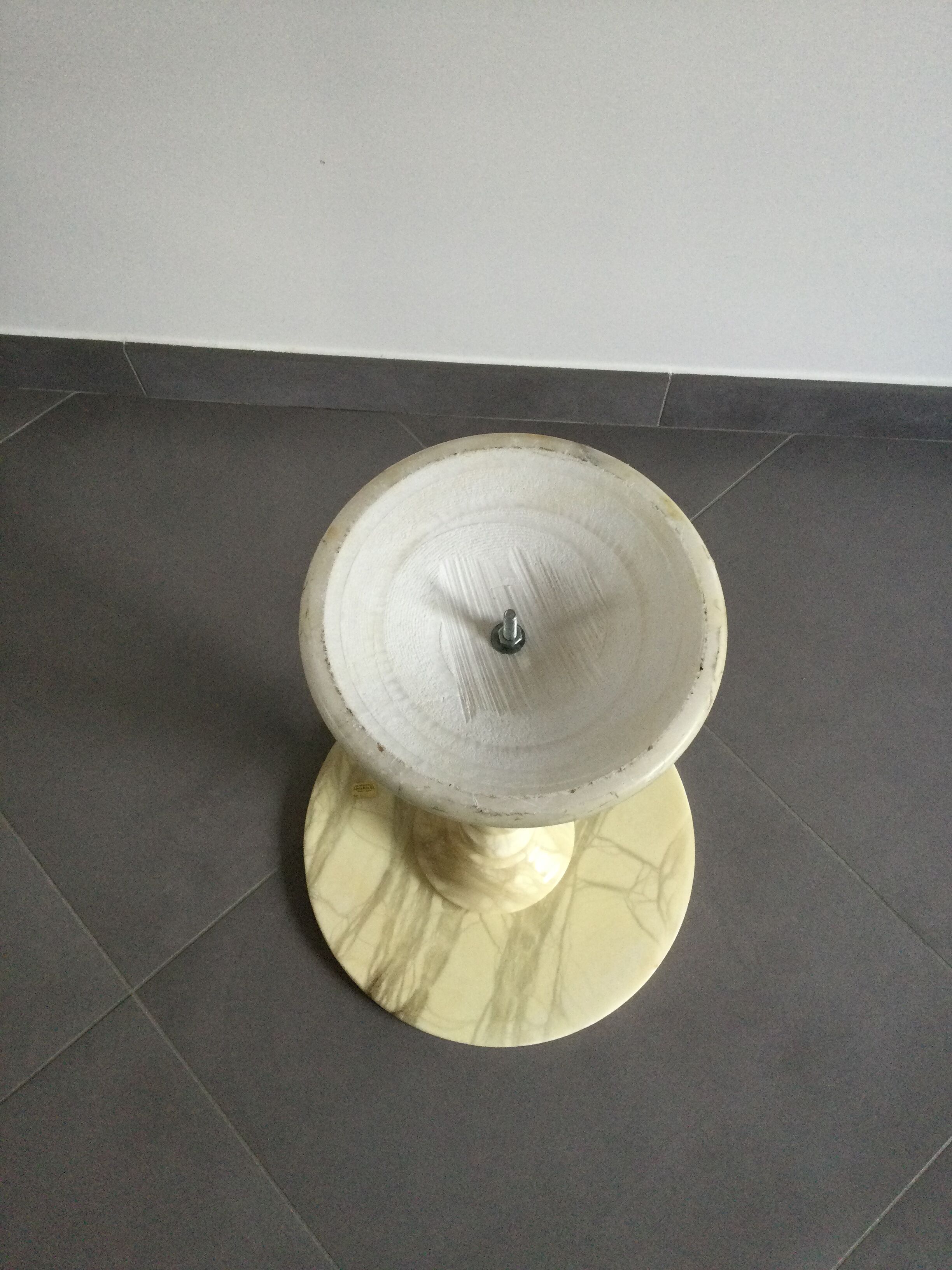 Alabaster pedestal table