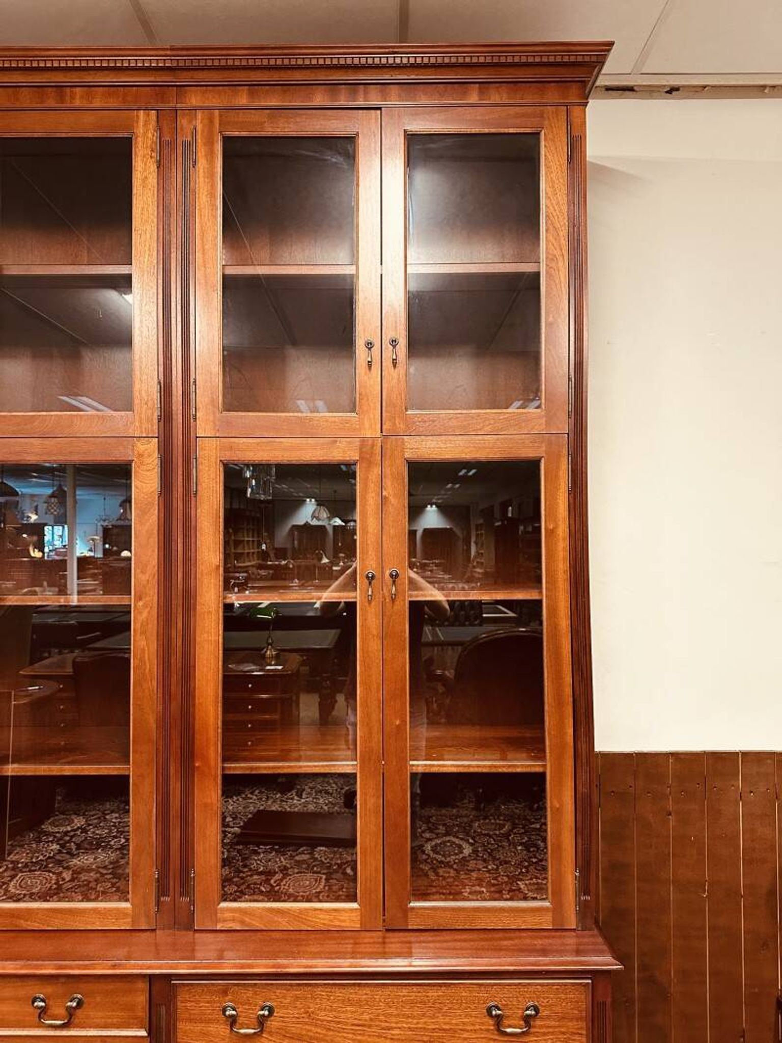 Classic English Mahogany Library Cabinet
