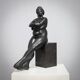 Seated female sculpture by Francine Govers, Netherlands, 1990s