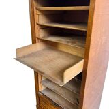 VINTAGE ART DECO FILE FILE / ROLLER SHUTTER CABINET