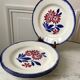 Set of 5 dessert plates gien model "cancale" 40s