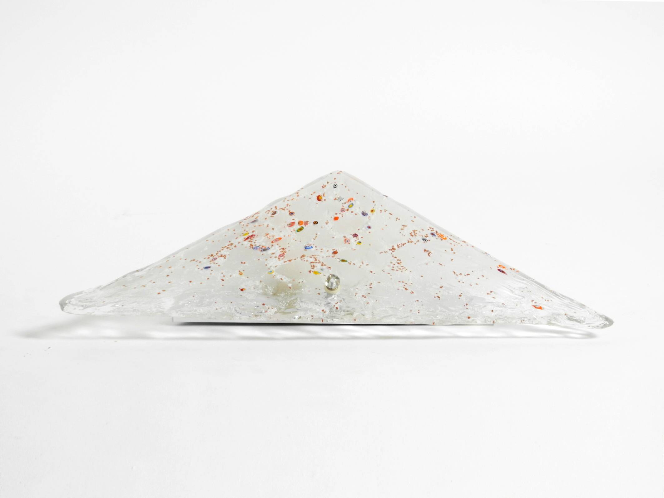 Post Modern Murano glass triangle ceiling lamp by Sylcom, Italy, 1985