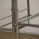 Vintage 1970s rolling dessert trolley in chrome metal and mirrored glass.