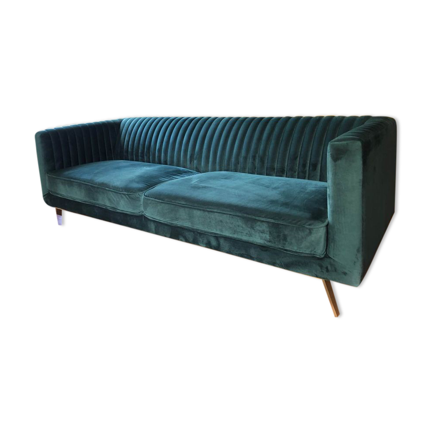 Sofa  dark green velvet 3 places
