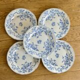 19th century Sarreguemines "Epine" ironstone dinner plates