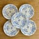 Assiettes plates en terre de fer Sarreguemines "Epine", XIXe