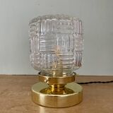 Vintage glass globe table lamp