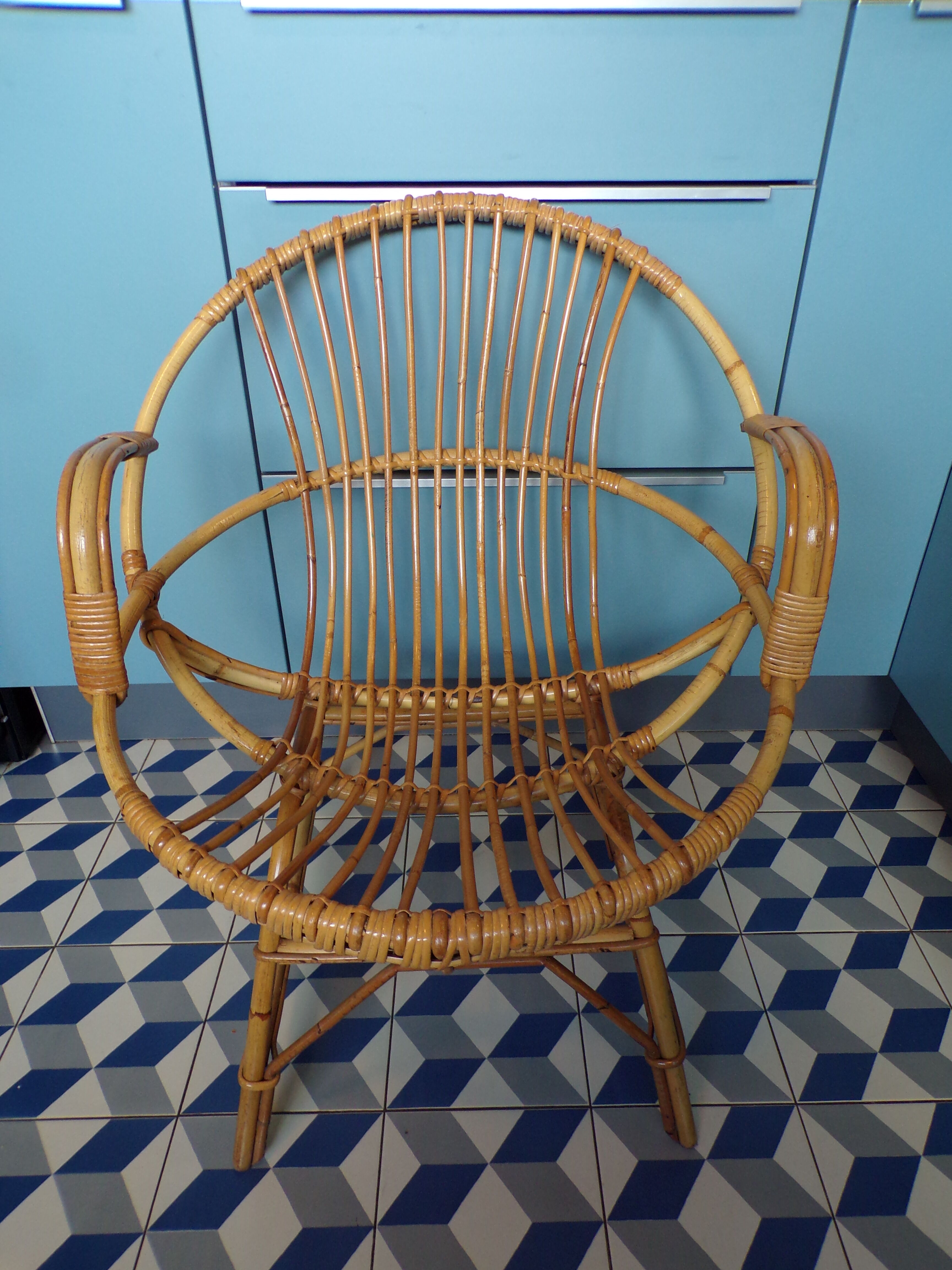 Vintage wicker basket chair