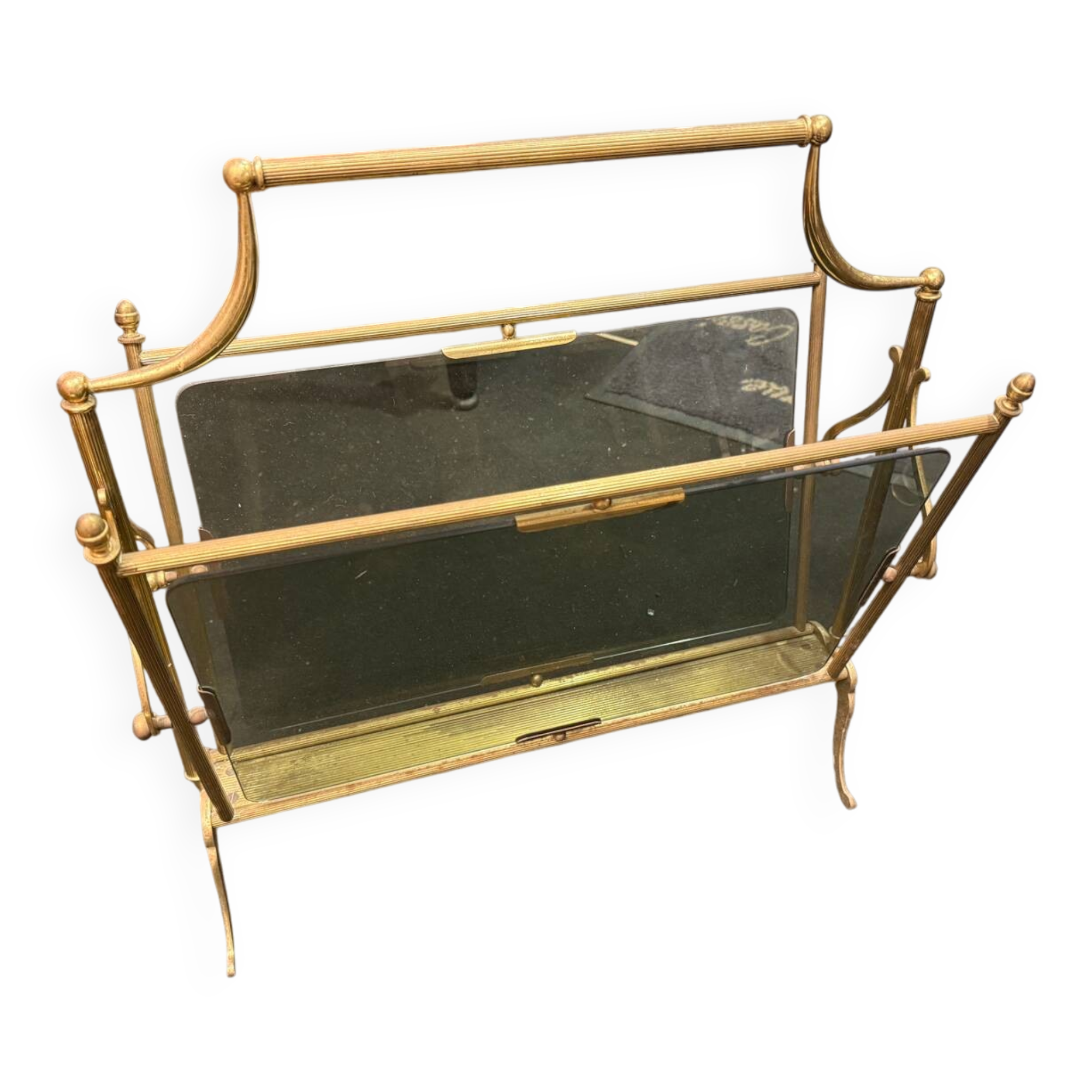 Brass magazine rack