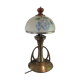 Brass and opaline lamp