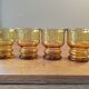 Lot de verres vintage ambre