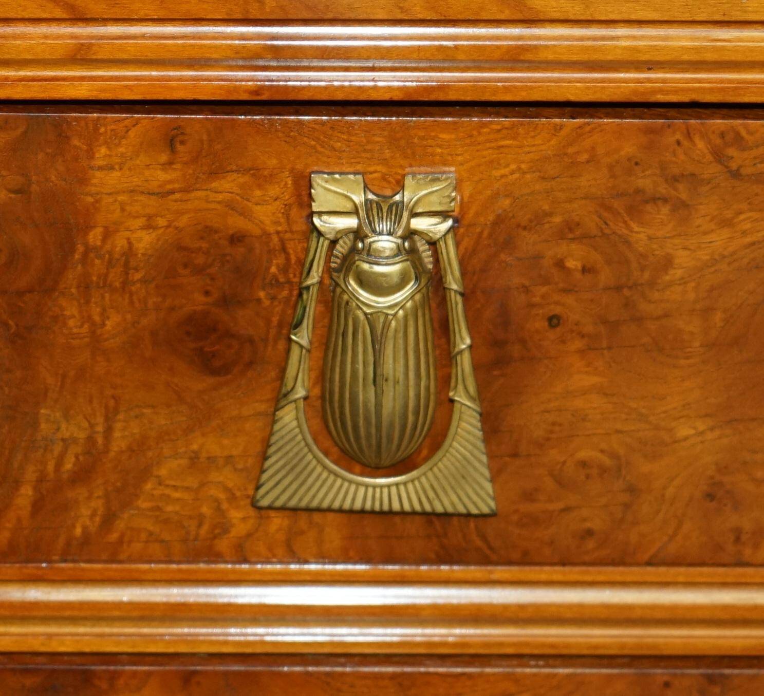 Art Nouveau library in burr walnut by Léon Jallot