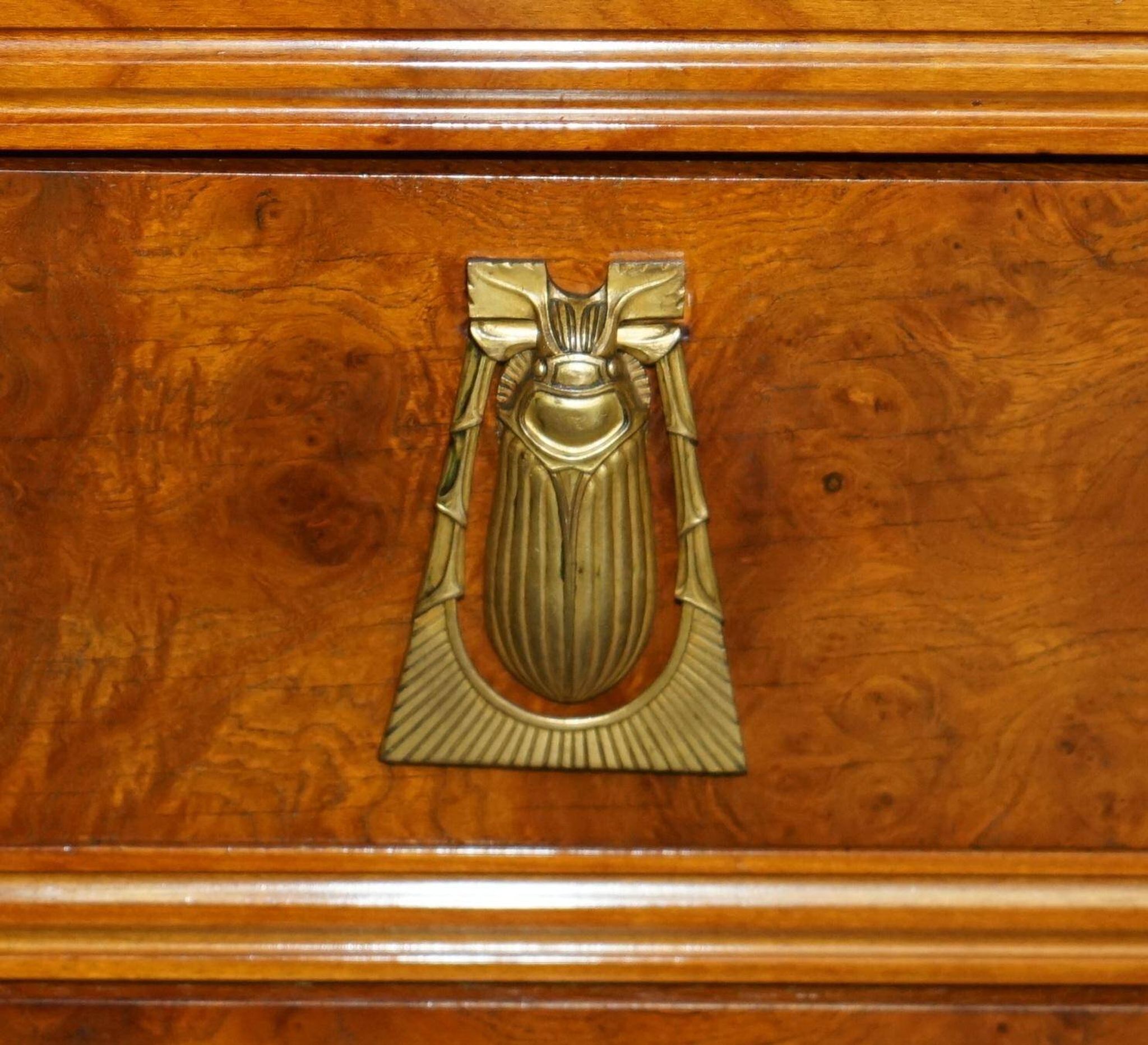Art Nouveau library in burr walnut by Léon Jallot