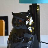 Vintage owl lamp 1980 ceramic holland