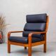 Vintage Teak Armchair High-Back Mid Century Danish