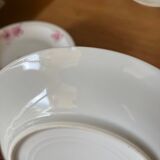 10 porcelain dessert plates with floral pattern