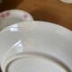 10 porcelain dessert plates with floral pattern