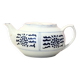 Antique white and blue Chinese porcelain teapot – floral decoration