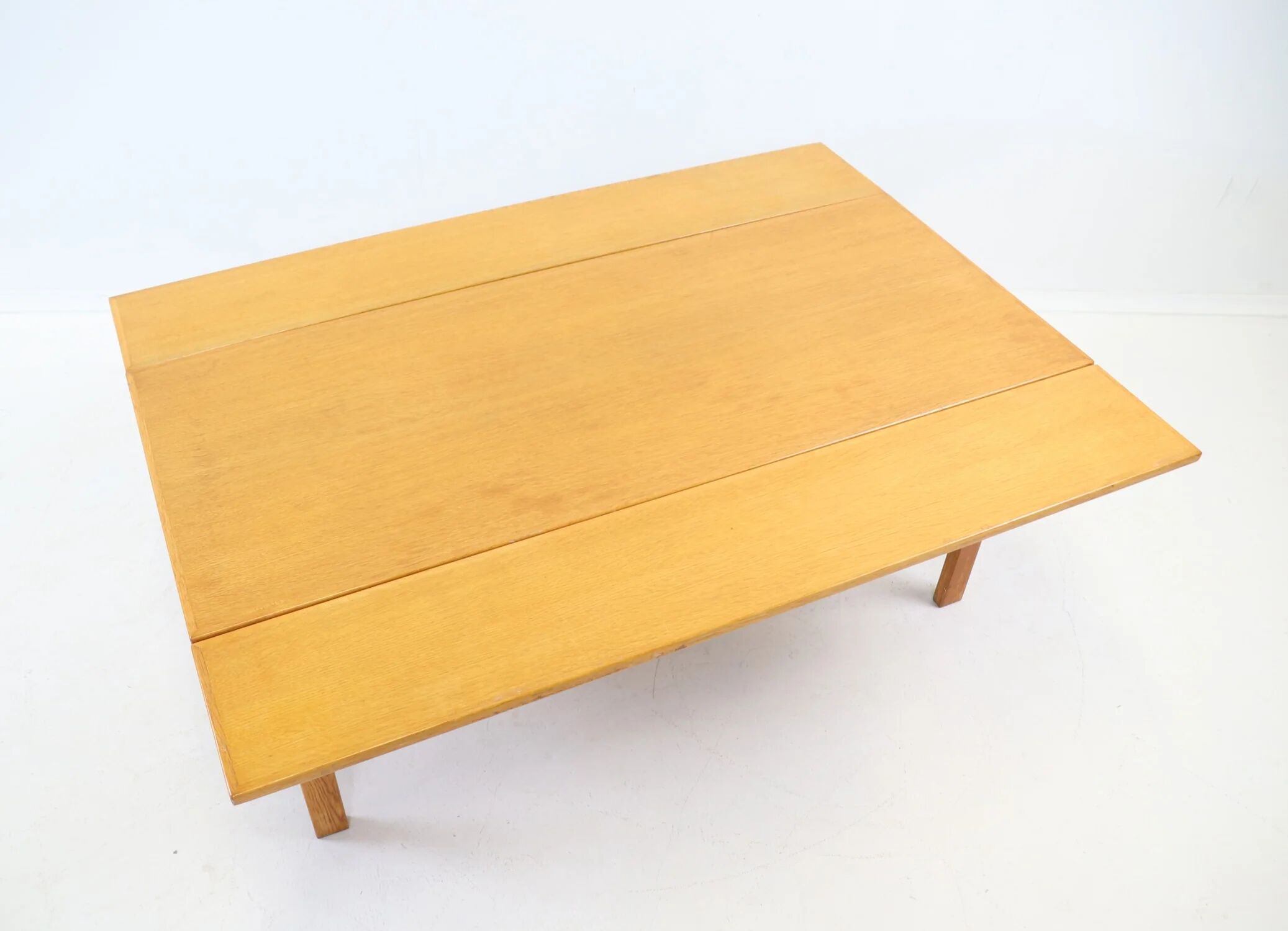 Modular vintage Scandinavian dining table in oak, 1970s.