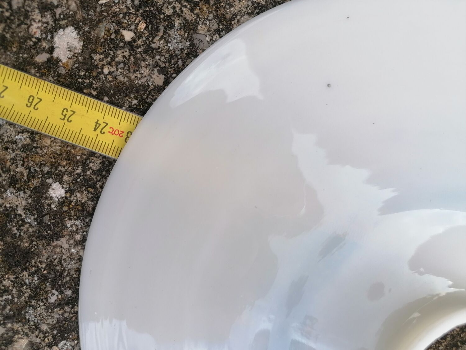 White opaline lampshade from the 1940s