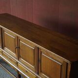 Danish enfilade from the mid-modern century in dark stained oak, 1960s.