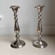 Pair of large vintage silver-plated candlesticks – classic style