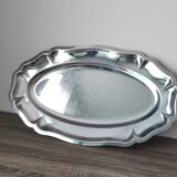 Oval silver-plated metal dish, 1980s.